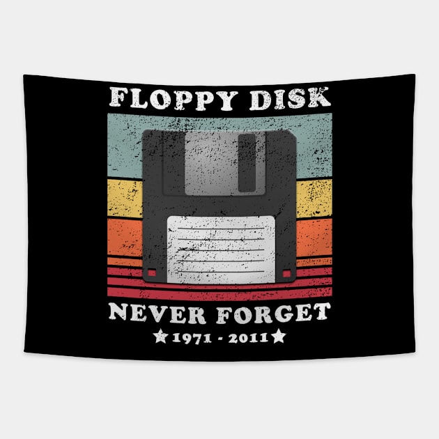 Never Forget Floppy Disk Retro Style Funny Tapestry by starryskin
