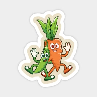 peas and carrots Magnet