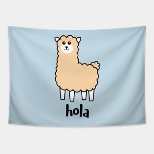 Hola, says the Alpaca Tapestry