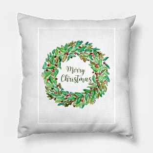 WL Merry Christmas Wreath Pillow