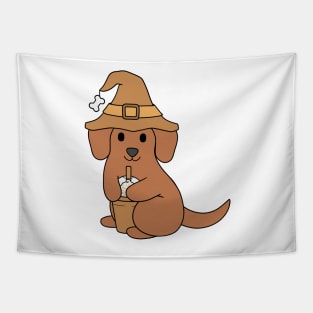 Pumpkin Spice Dachshund Tapestry