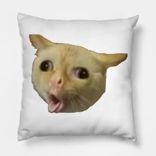 Cat Coughing Like A Kid Meme Pillow