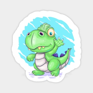 Cartoon dino walking Magnet