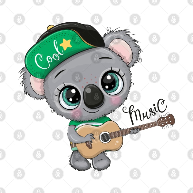 Cute koala with a guitar. by Reginast777