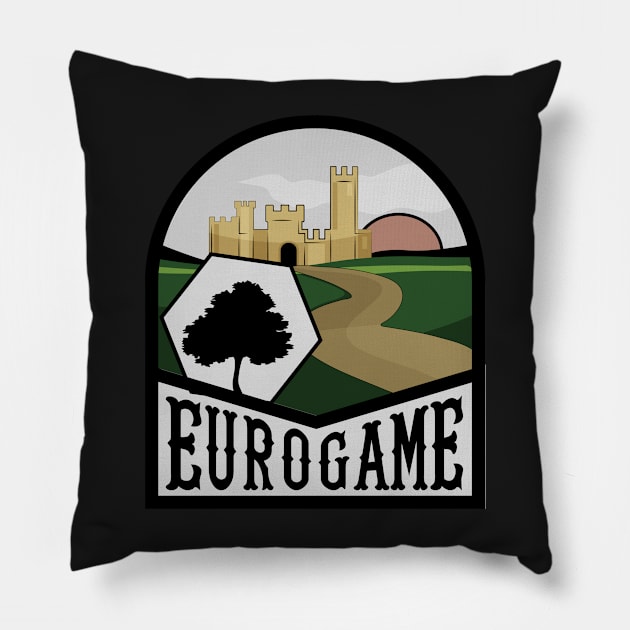 Eurogame Castle - Board Game Inspired Graphic - Tabletop Gaming  - BGG Pillow by MeepleDesign