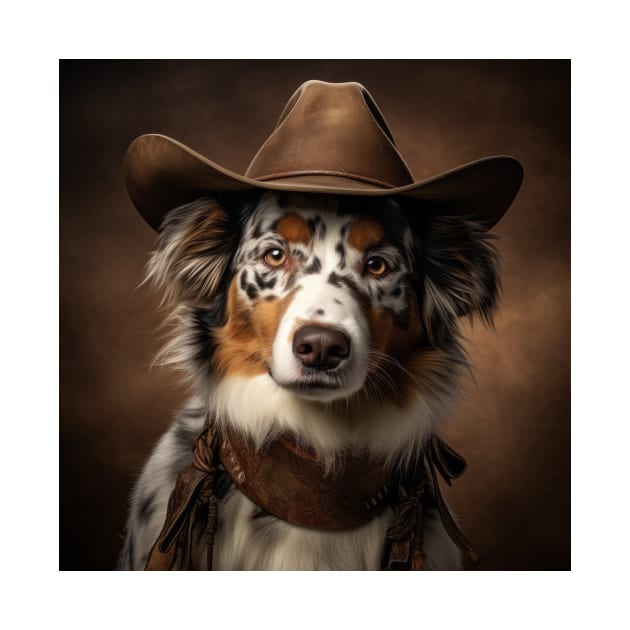 Cowboy Dog - Australian Shepherd by Merchgard