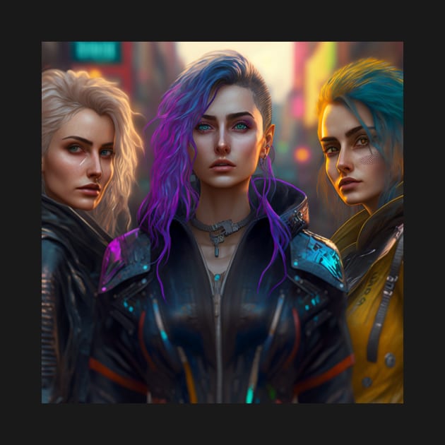 Cyberpunk Angels by AICreateWorlds