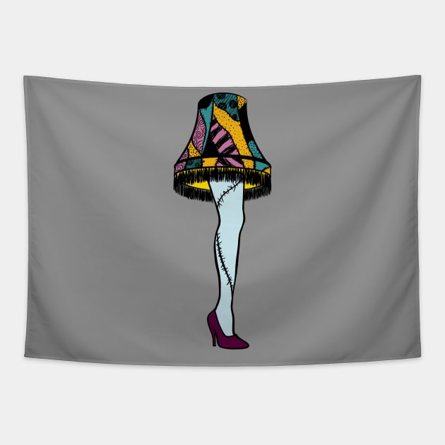 Sally Leg Lamp Nightmare Before A Christmas Story Tapestry by izzyfaye