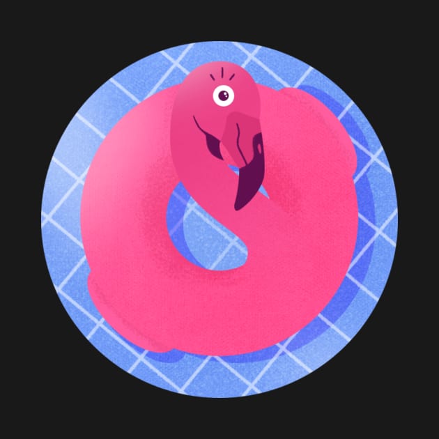 Flamingo swimming ring by youdeen