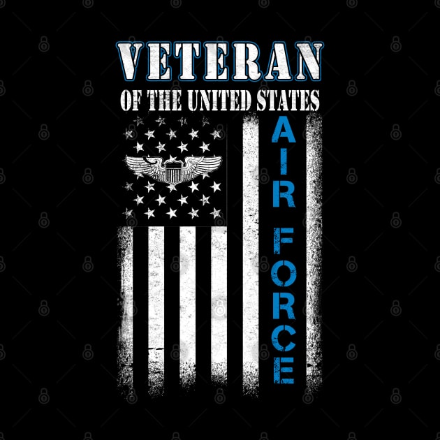 US Air Force Veteran Military T-Shirt Air Force Vintage Basic by Otis Patrick