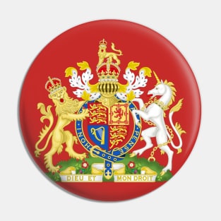 Royal Coat of Arms of the United Kingdom (Tudor crown) Pin