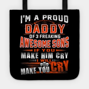 Proud Daddy Awesome Sons Fathers Day Tote