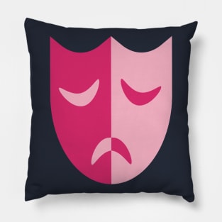 Theatrical mask cry red. Pillow