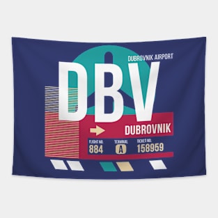 Dubrovnik, Croatia (DBV) Airport Code Baggage Tag Tapestry