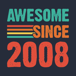 Vintage Awesome Since 2008 T-Shirt