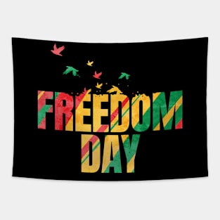 Pigeon Freedom Day Birds Colorful African Juneteenth Tapestry