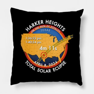 2024 Total Solar Eclipse Totality Harker Heights Texas 27 Pillow