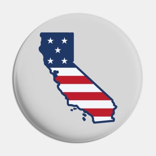 Stars and Stripes California Pin