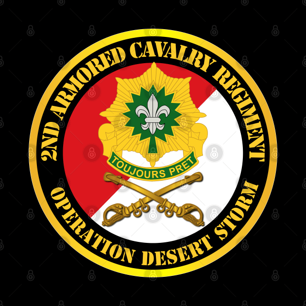 2nd Armored Cavalry Regiment DUI - Red White - Operation Desert Storm by twix123844