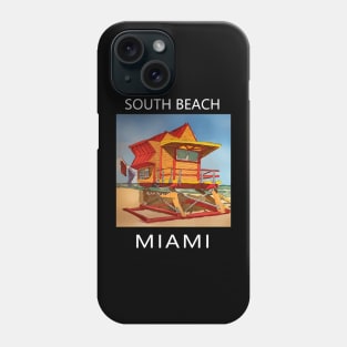 South Beach Lifeguard Tower in Miami Florida - Welshdesigns Phone Case