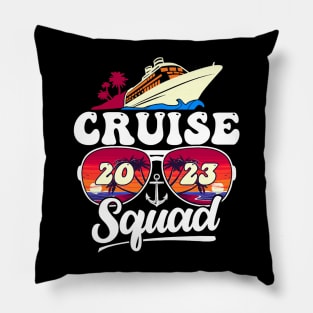 Cruise Squad 2023 Family Vacation Matching Family Group Pillow