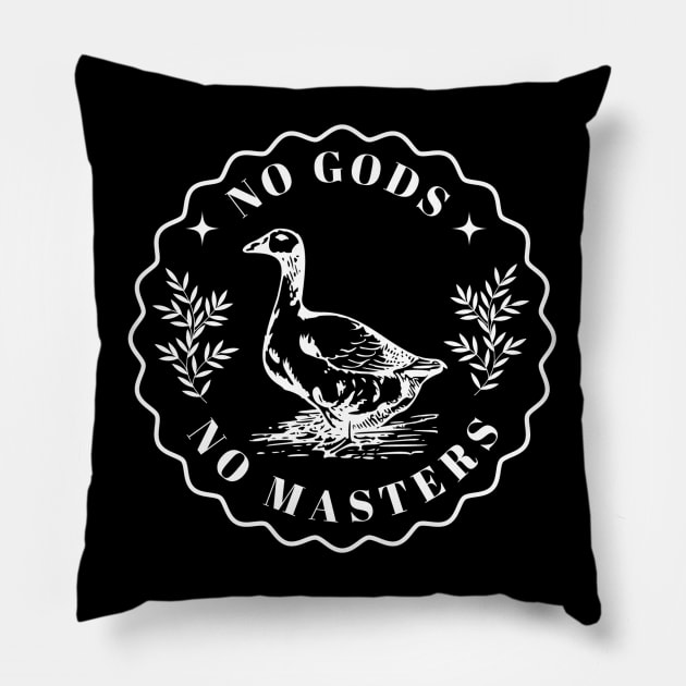 No Gods No Masters - Goose Pillow by valentinahramov