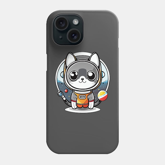 Adventurous Scottish Gray in Space Phone Case by linann945