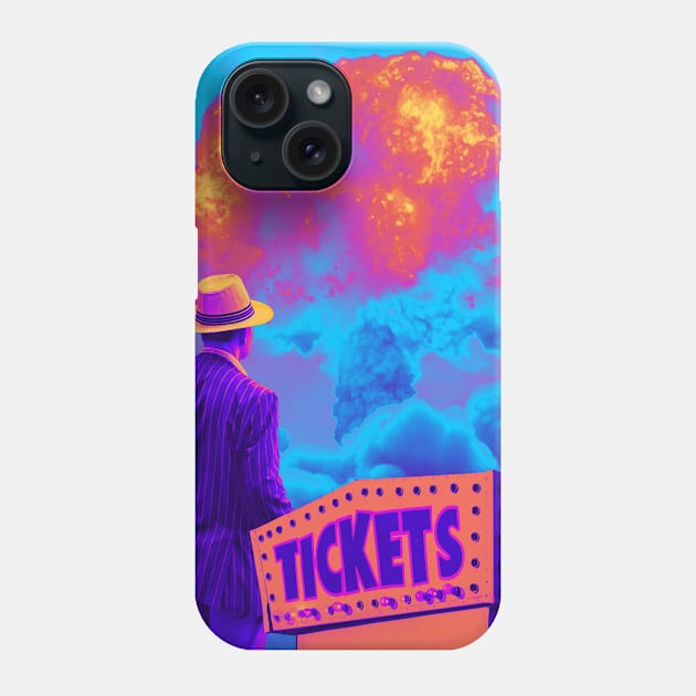 Atomic Fusion of Fates: The Ironic Sci-fi Encounter Phone Case by Amourist