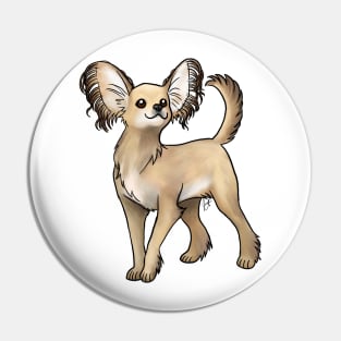 Dog - Russian Toy - Long Haired Fawn Pin