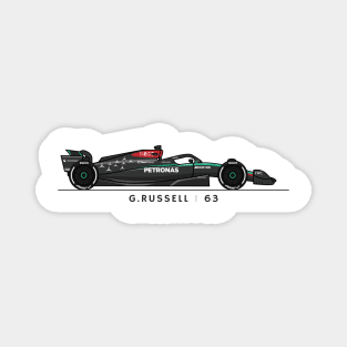 F1  Racing George Russell 63 Mercedes Fan shirt Magnet