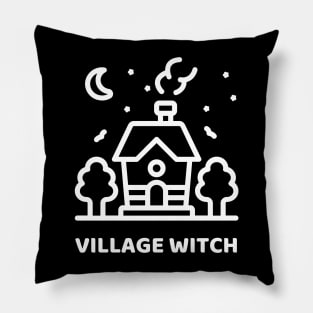 Cute Village Witch Halloween Spooky Season Pillow