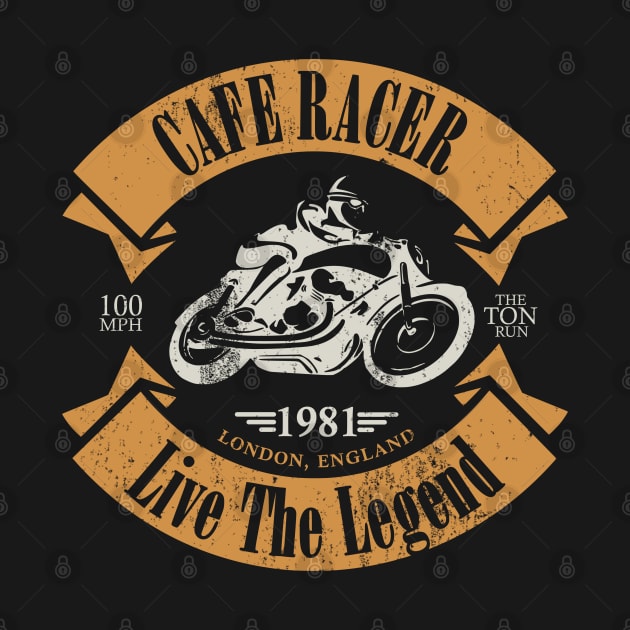 Cafe Racer London (Small logo - distressed) by TCP