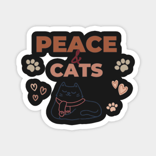 Peace & Cats - International day of Peace Magnet