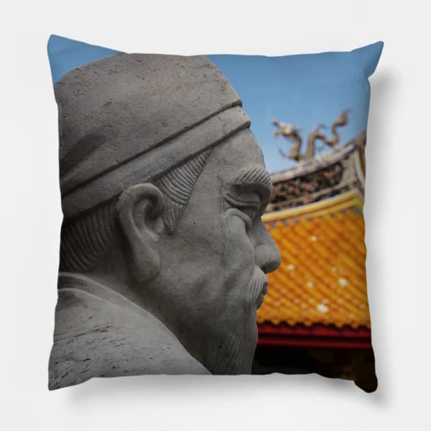 Confucian Shrine, Nagasaki Pillow by Bobbex