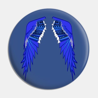 Angel Blue Jay Wings Pin