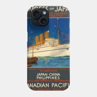 Empress of Japan Canada Vintage Poster 1930 Phone Case