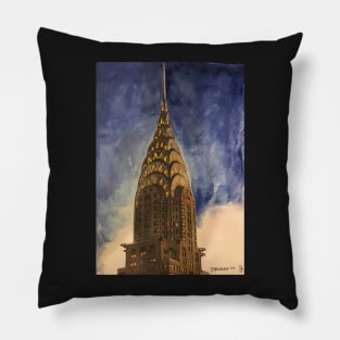 Chrysler building at dusk Pillow