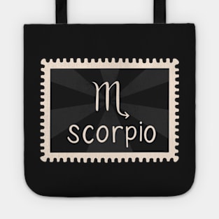 Scorpio Zodiac Sign Stamp Tote