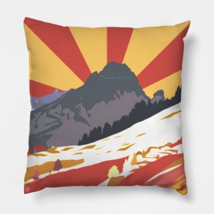 Sunset on moutain Pillow