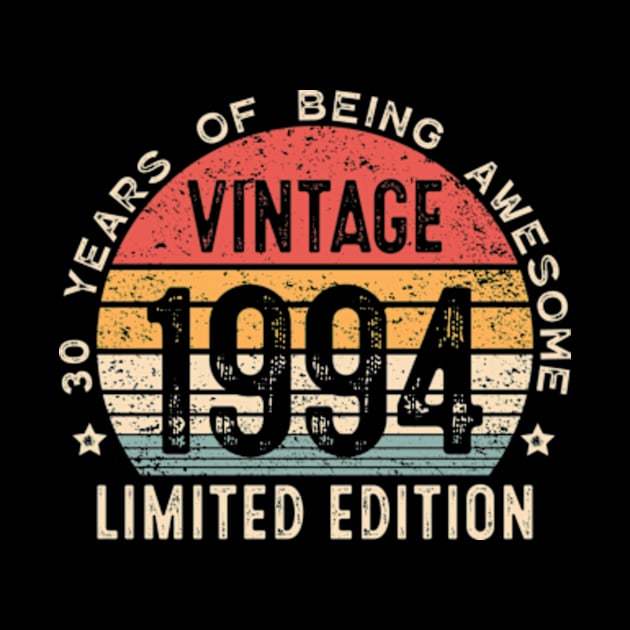 Vintage 1994 30th Birthday Gifts 30 Year Old For Men Women by Shrtitude