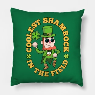 Coolest Shamrock In The Field Leprechaun St Patricks Day Pillow