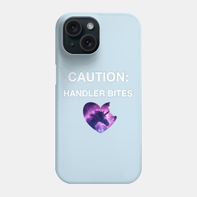 Caution: Handler Bites - horse Phone Case by FlirtyTheMiniServiceHorse