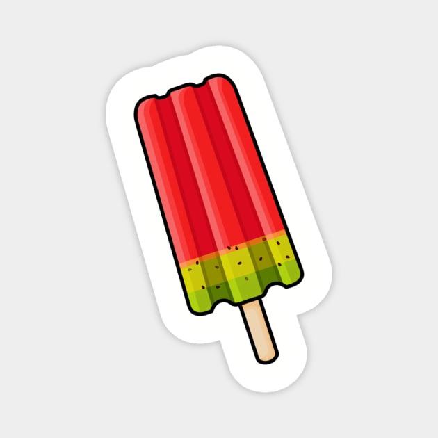 Watermelon Ice Lolly Fun Design Magnet by AlmightyClaire