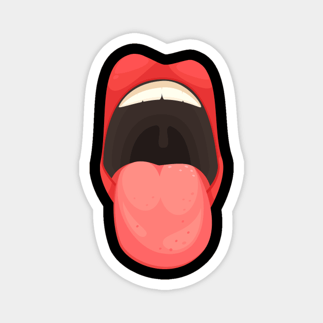 Mouth kiss Magnet by Flipodesigner