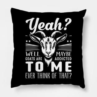 Goat Love Stylish Tee Celebrating the Charm of Adorable Goats Pillow