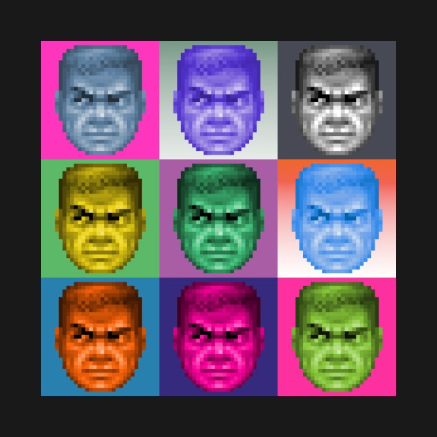 Doomguy Warholed by InfinityTone