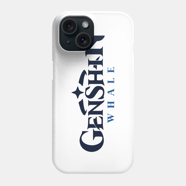 Genshin Impact whale logo typography Phone Case by Oricca