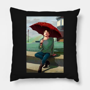 Jimin in the Rain Pillow