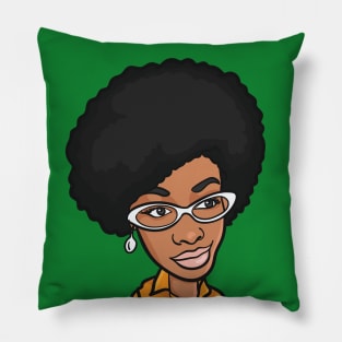 Afro Blerd Girl Pillow