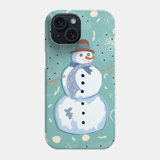 Winter pattern Phone Case by Kristina Stellar Scandinavian Land